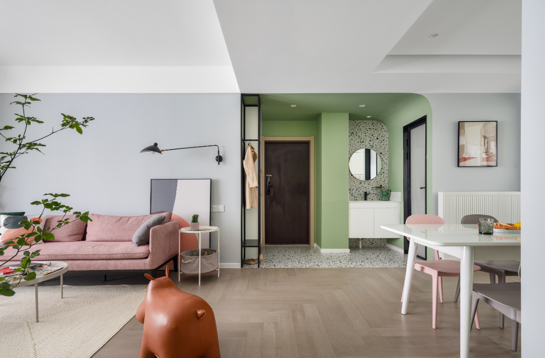 109㎡有治愈魔力的马卡龙色系之家-厦门涵涵家装修公司